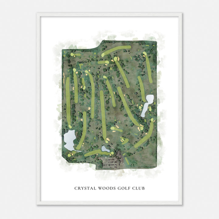 Print of Crystal Woods Golf Club Classic Map