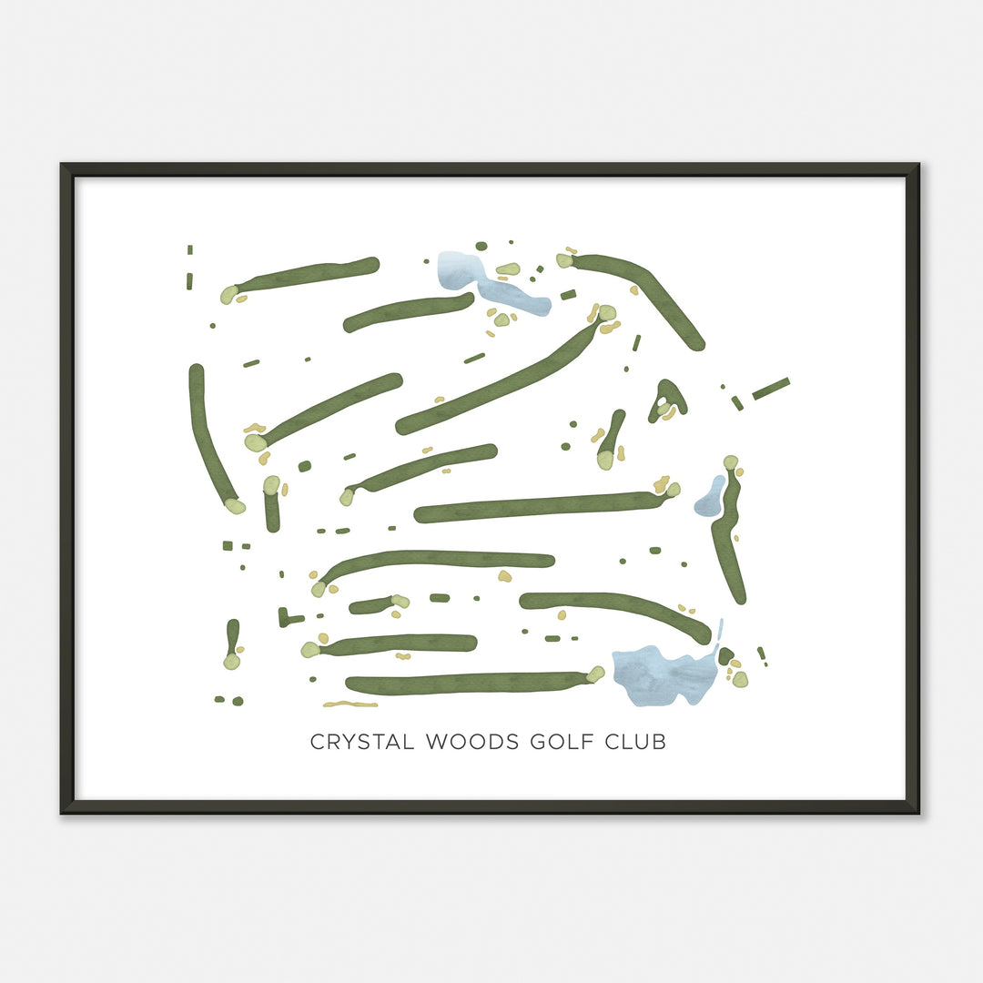 Print of Crystal Woods Golf Club Modern Map