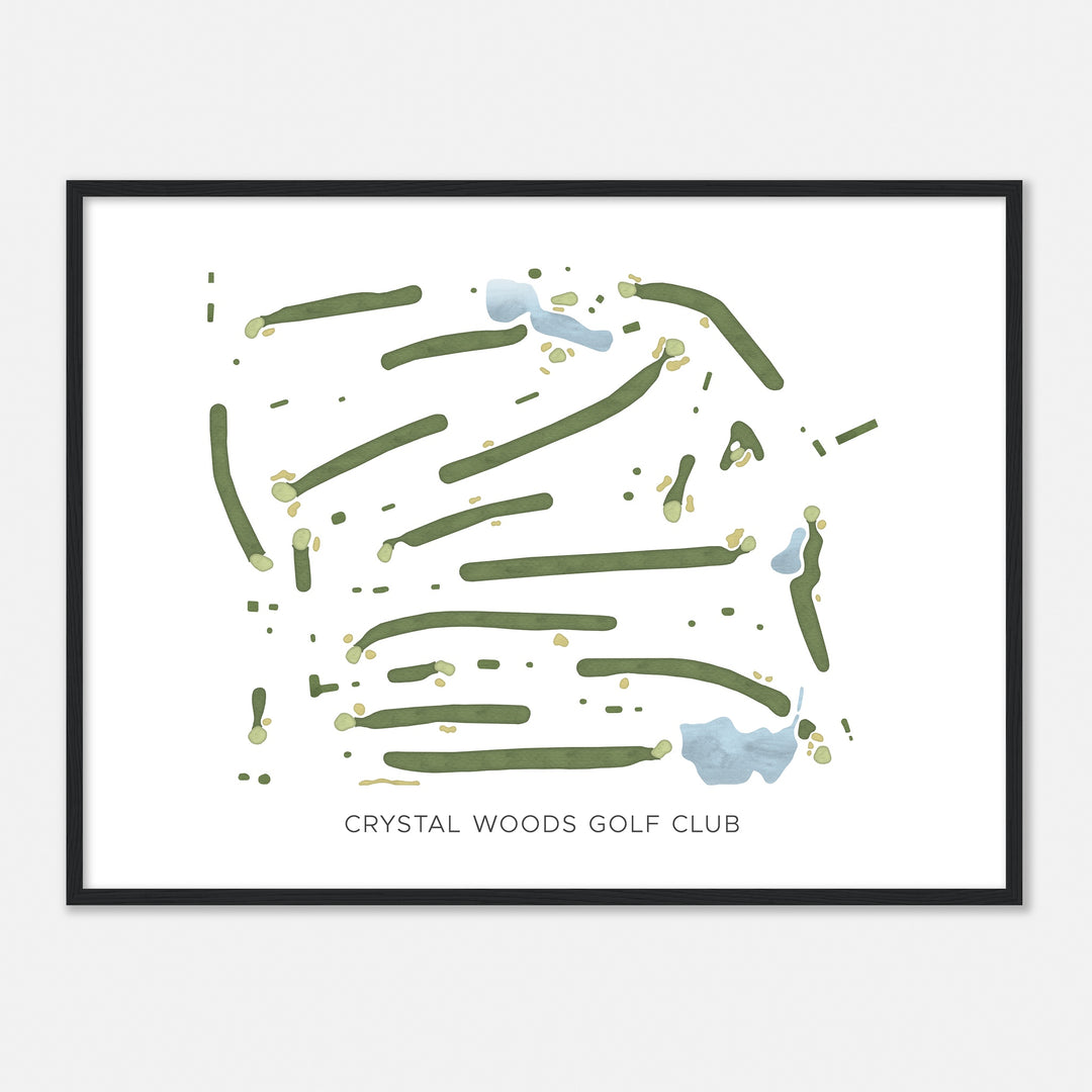 Print of Crystal Woods Golf Club Modern Map