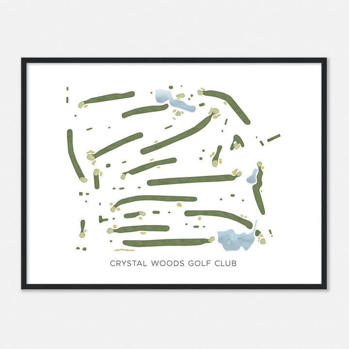 Print of Crystal Woods Golf Club Modern Map