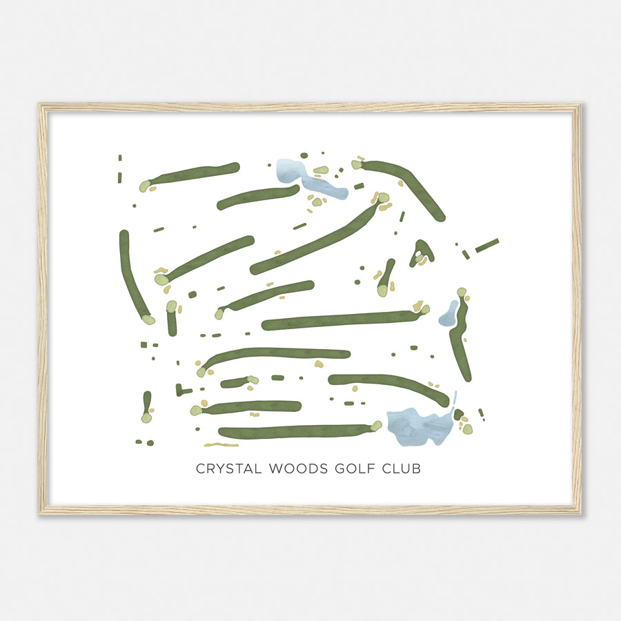 Print of Crystal Woods Golf Club Modern Map