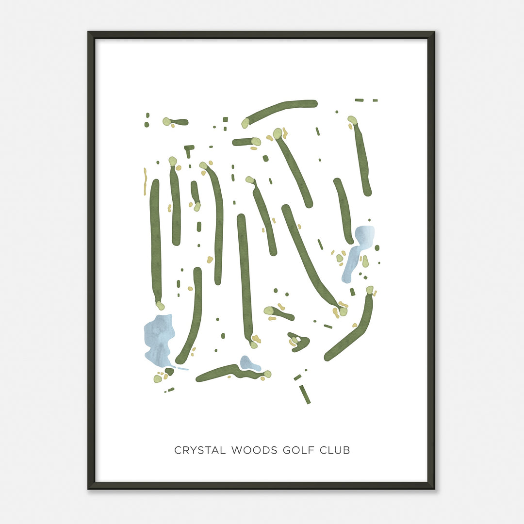 Print of Crystal Woods Golf Club Modern Map