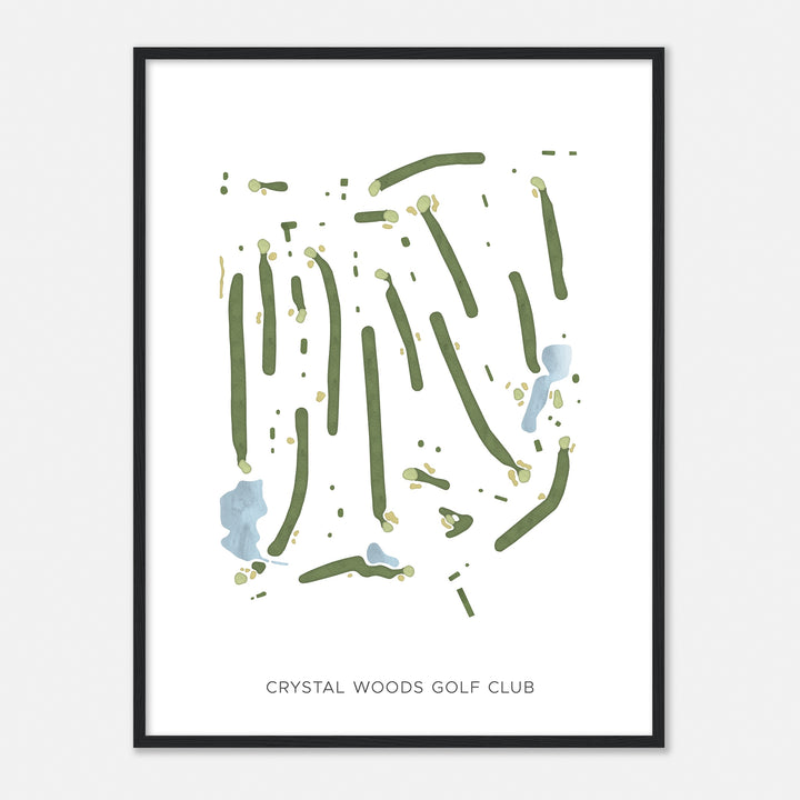 Print of Crystal Woods Golf Club Modern Map