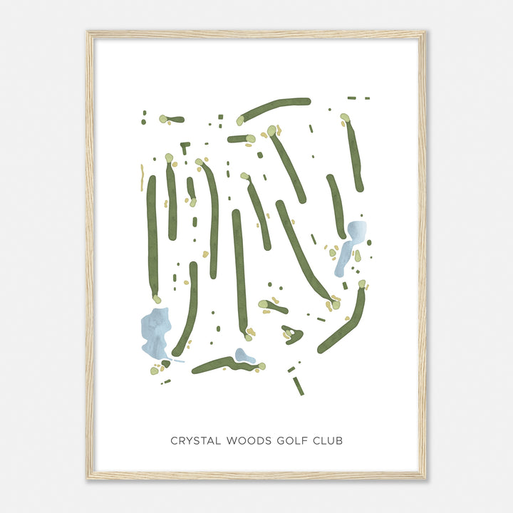 Print of Crystal Woods Golf Club Modern Map