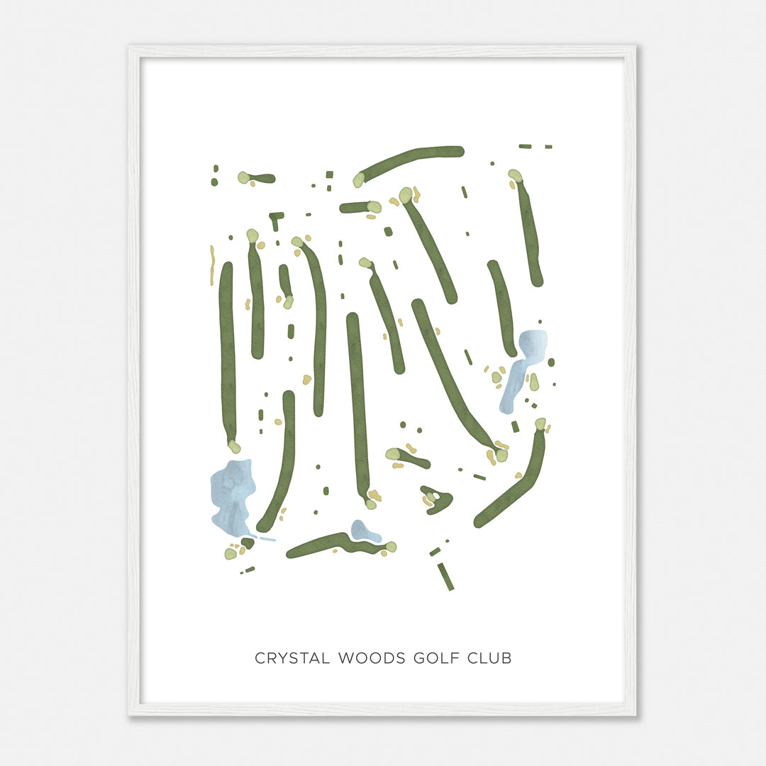 Print of Crystal Woods Golf Club Modern Map