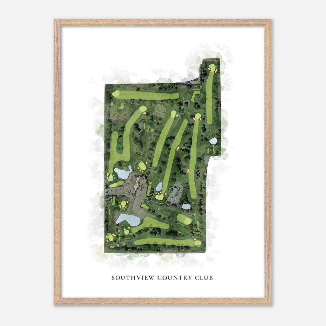 Print of Southview Country Club Classic Map