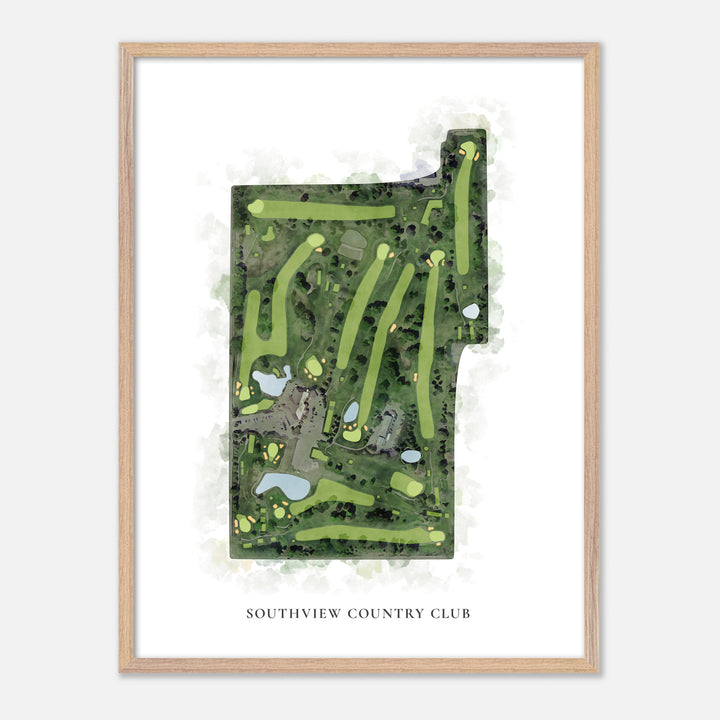 Print of Southview Country Club Classic Map