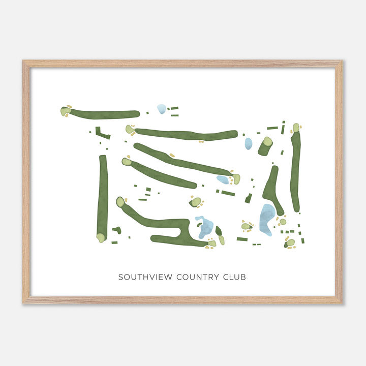 Print of Southview Country Club Modern Map