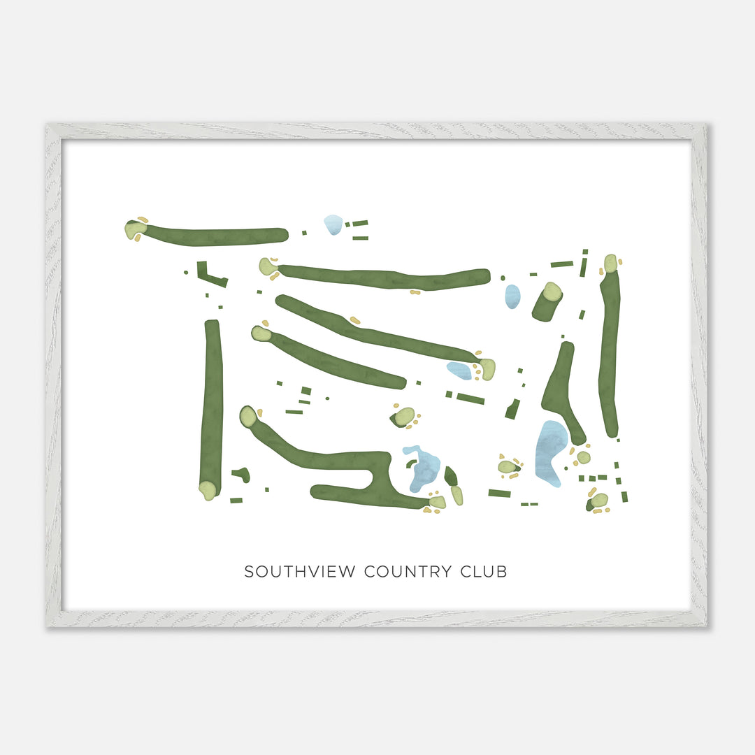 Print of Southview Country Club Modern Map