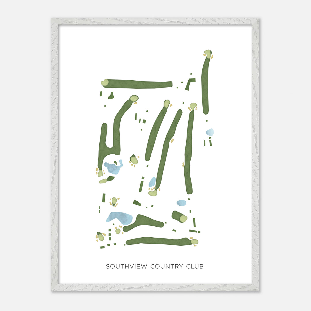 Print of Southview Country Club Modern Map