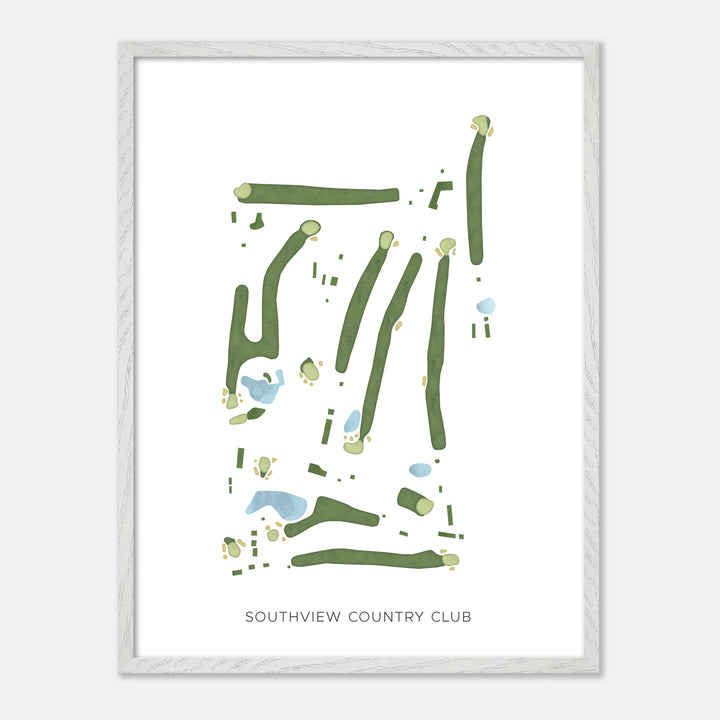 Print of Southview Country Club Modern Map