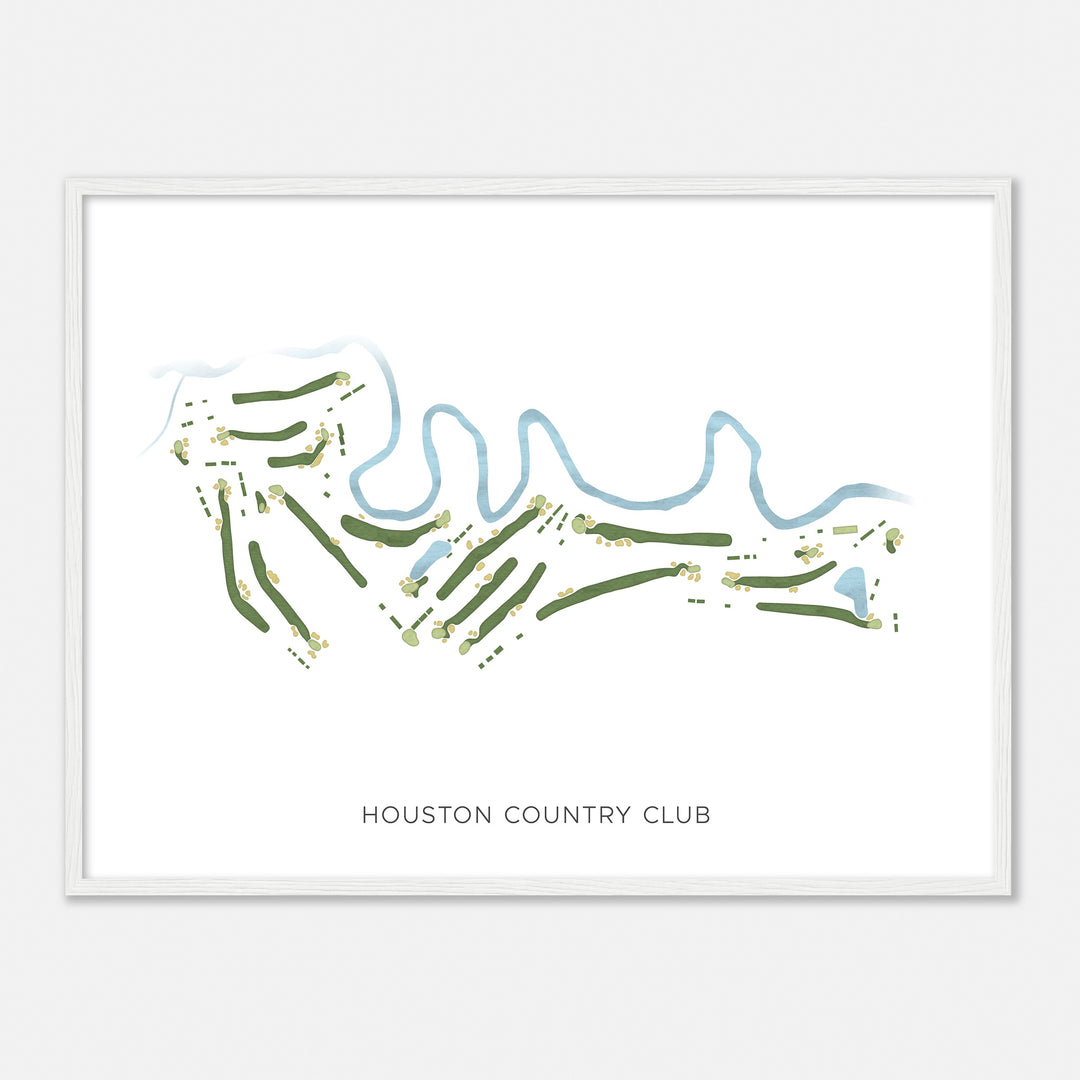 Print of Houston Country Club Modern Map