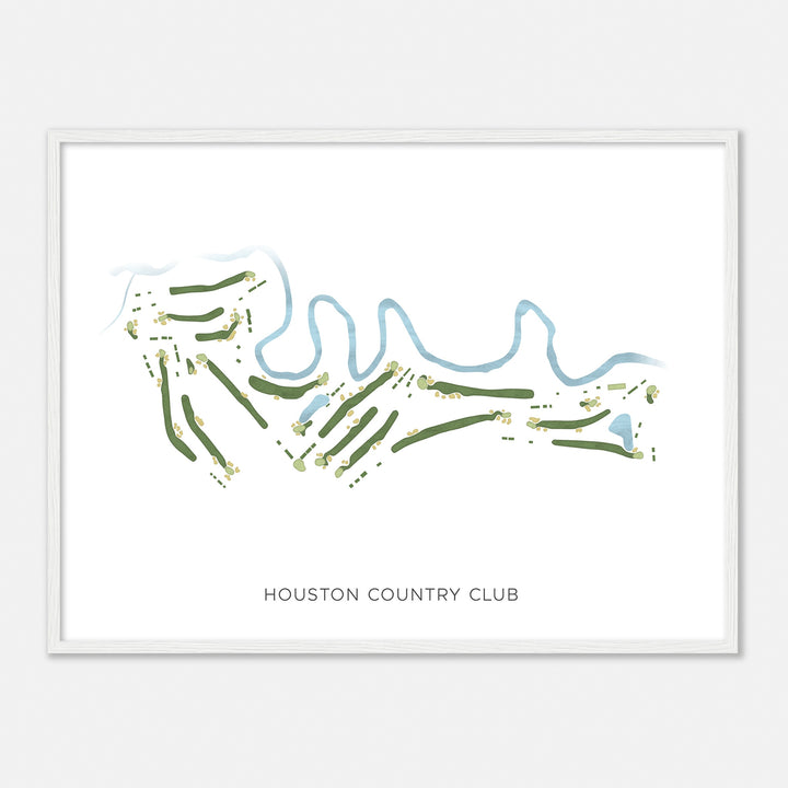 Print of Houston Country Club Modern Map