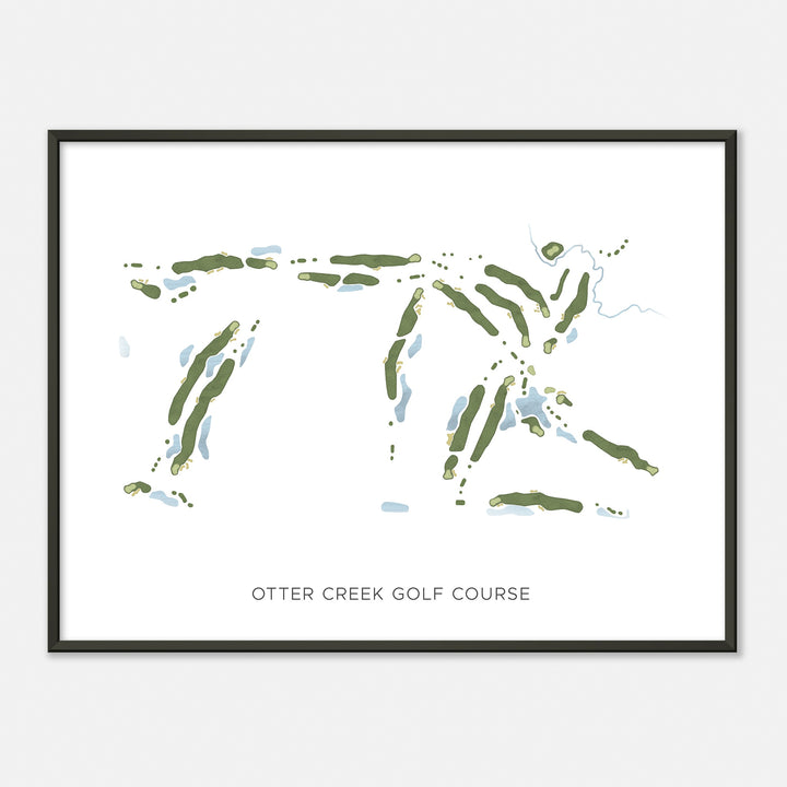 Print of Otter Creek Golf Course Modern Map