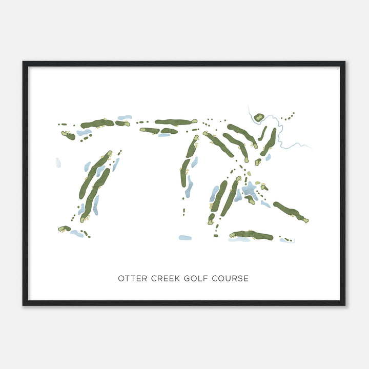 Print of Otter Creek Golf Course Modern Map