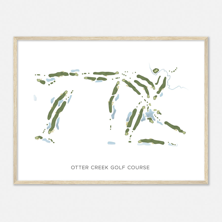 Print of Otter Creek Golf Course Modern Map