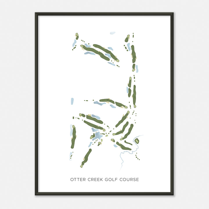 Print of Otter Creek Golf Course Modern Map