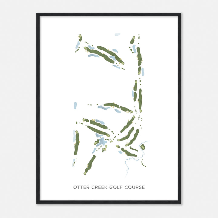 Print of Otter Creek Golf Course Modern Map