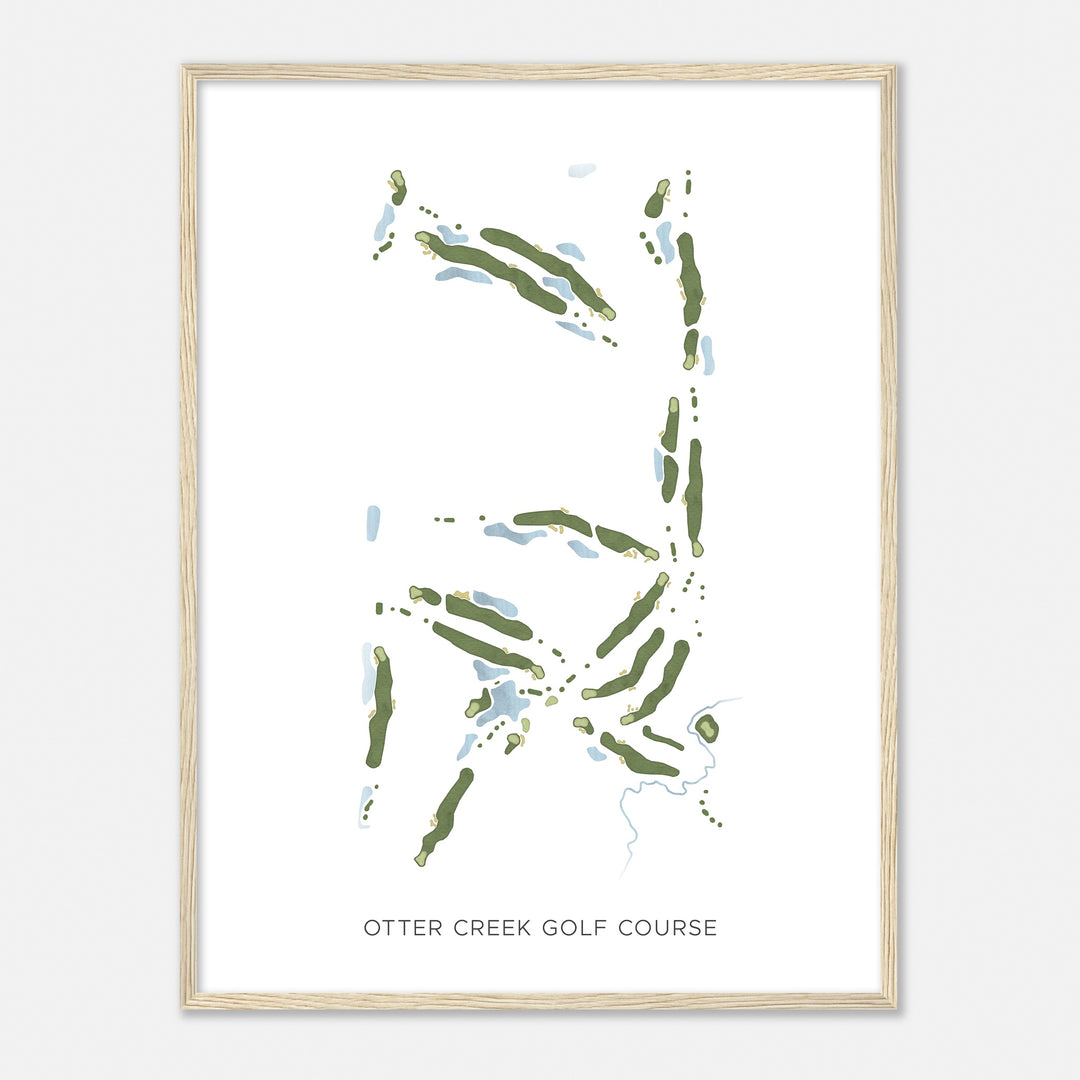 Print of Otter Creek Golf Course Modern Map