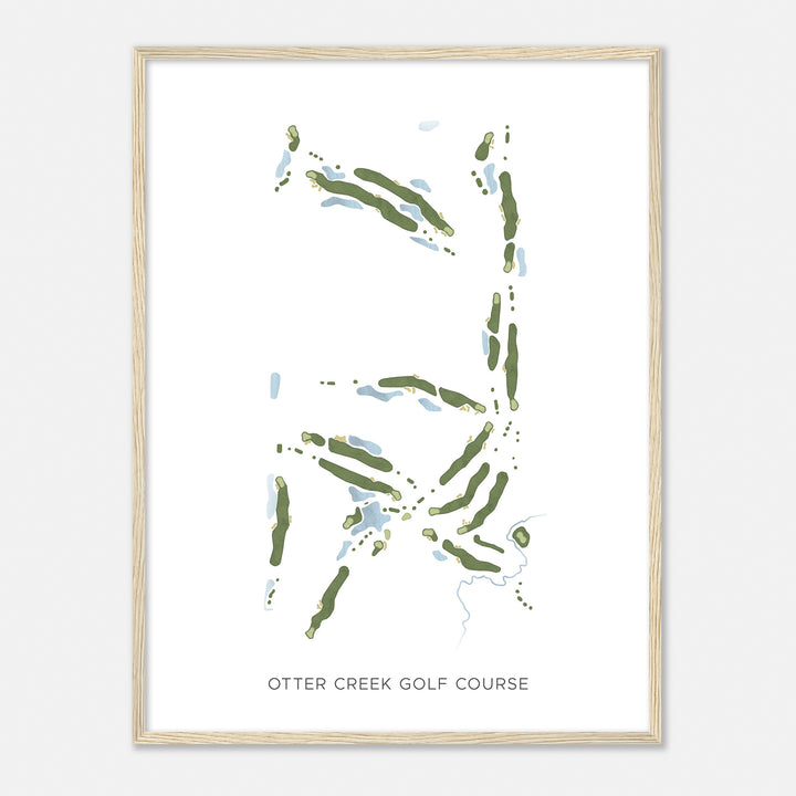 Print of Otter Creek Golf Course Modern Map
