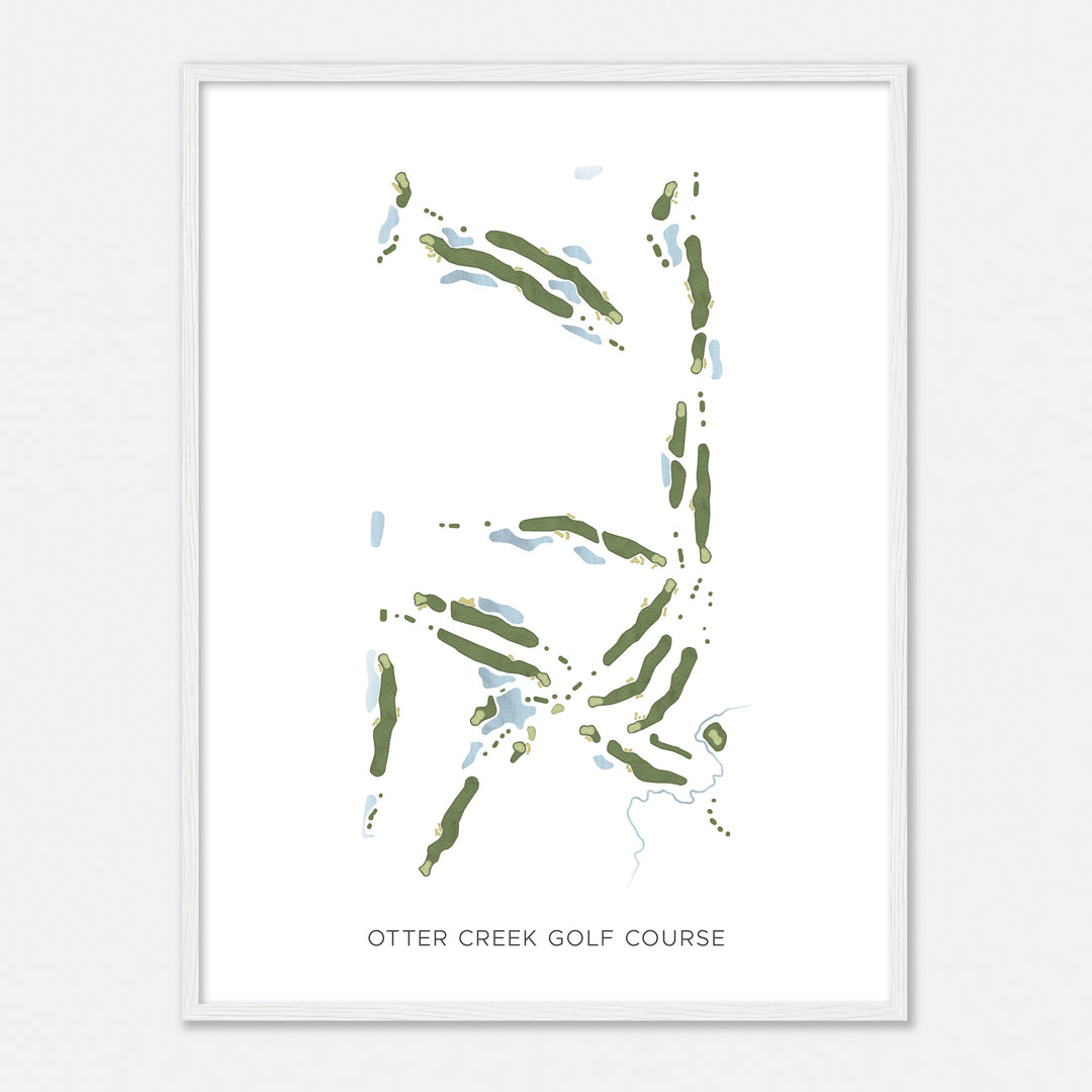 Print of Otter Creek Golf Course Modern Map