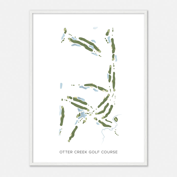 Print of Otter Creek Golf Course Modern Map