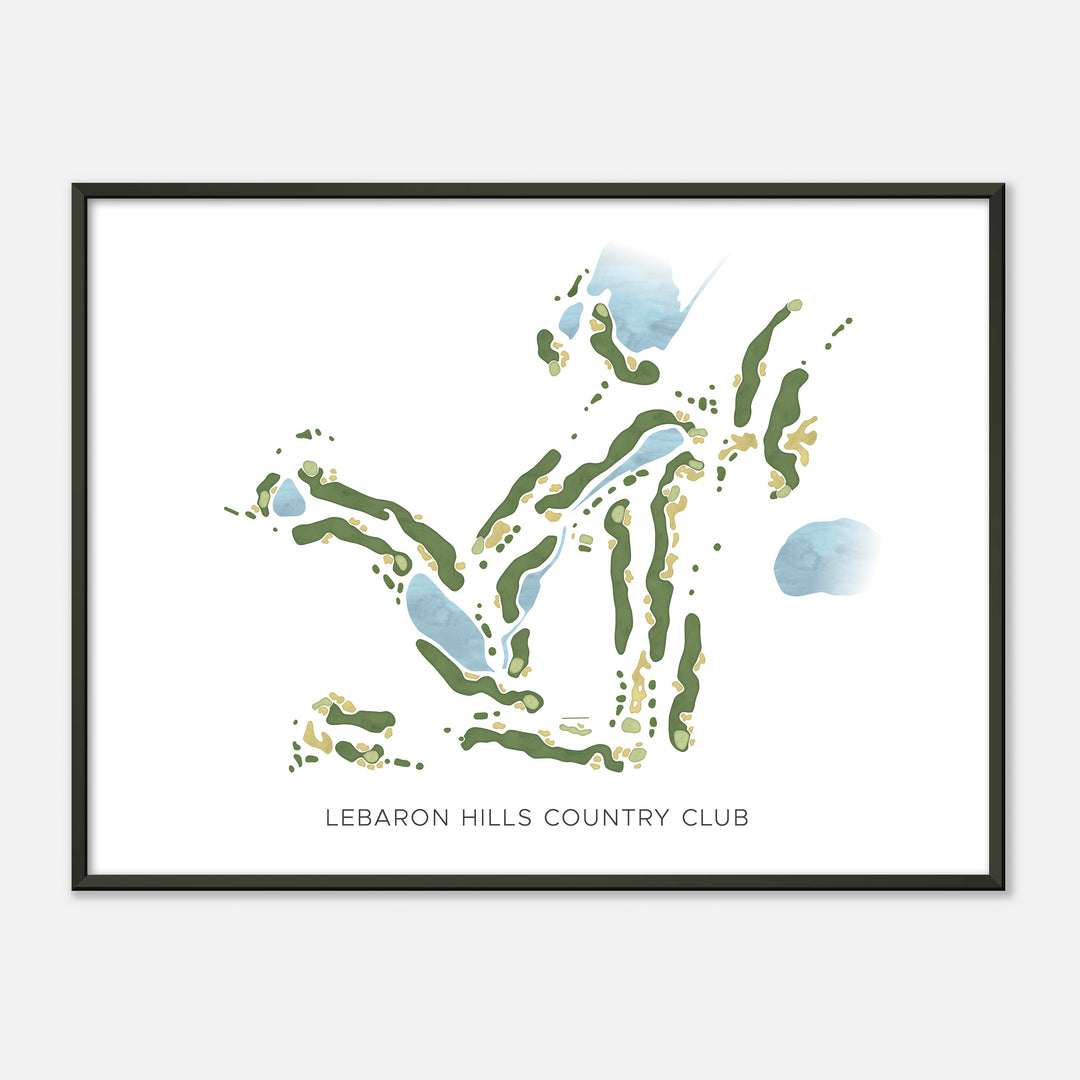 Print of Lebaron Hills Country Club Modern Map