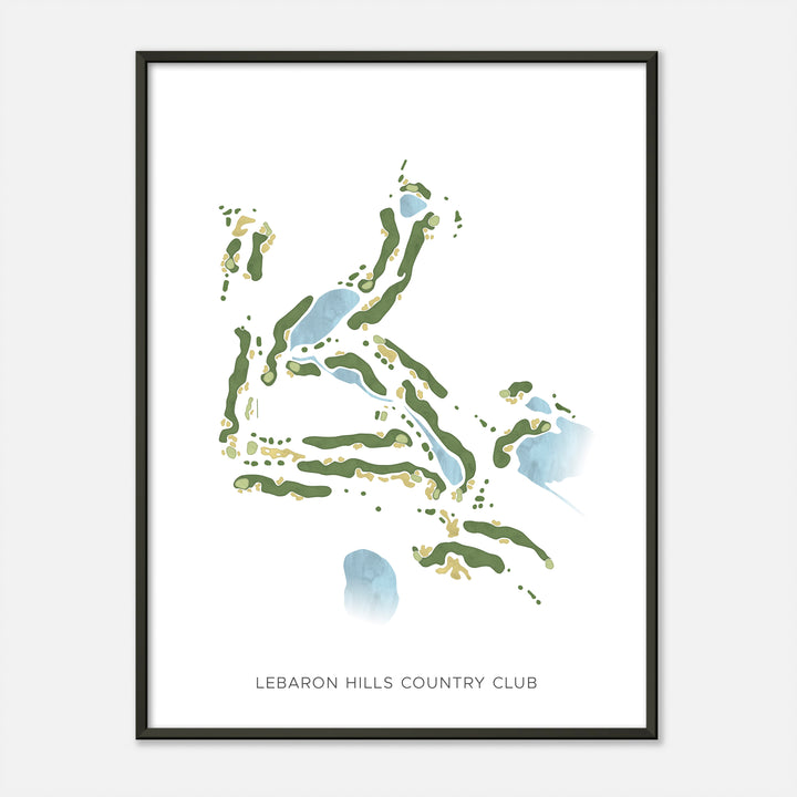 Print of Lebaron Hills Country Club Modern Map