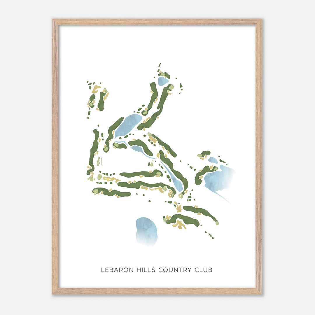 Print of Lebaron Hills Country Club Modern Map