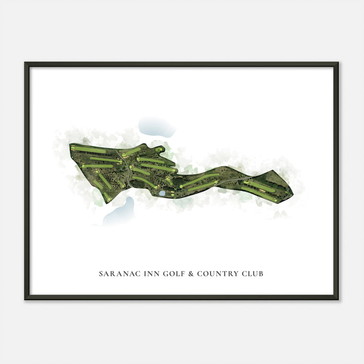 Print of Saranac Inn Golf &amp; Country Club Classic Map