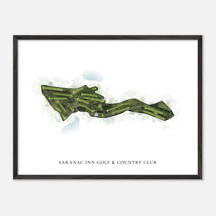 Print of Saranac Inn Golf &amp; Country Club Classic Map