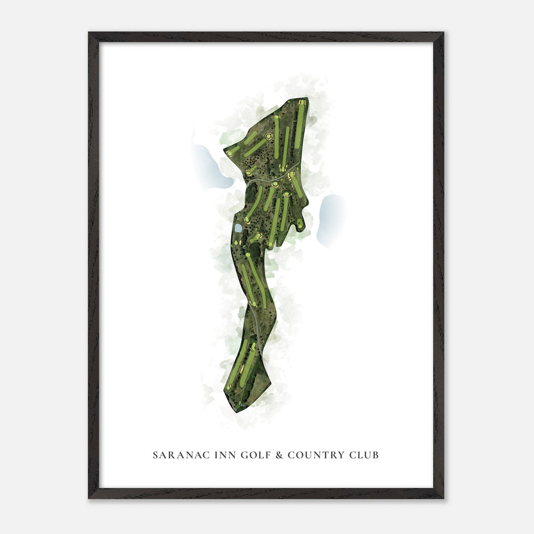 Print of Saranac Inn Golf &amp; Country Club Classic Map