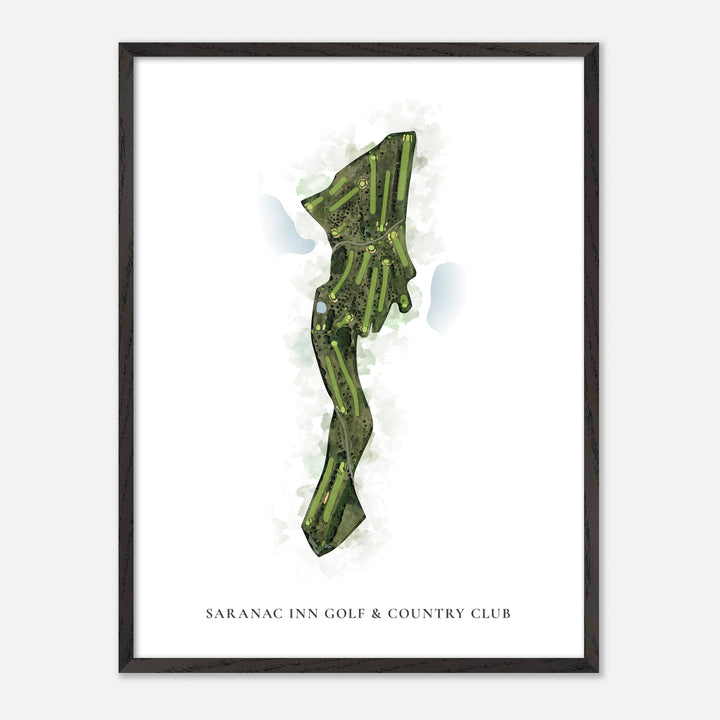 Print of Saranac Inn Golf &amp; Country Club Classic Map