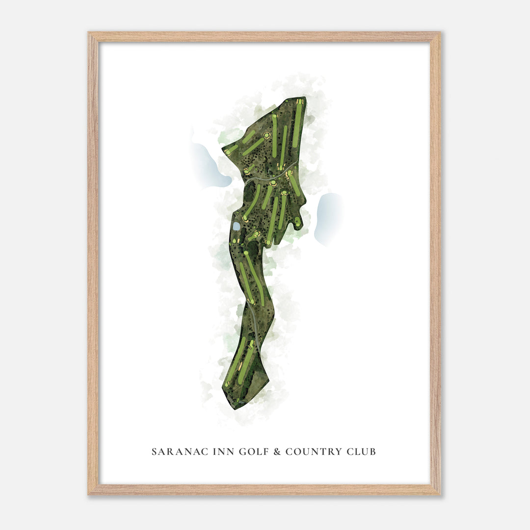 Print of Saranac Inn Golf &amp; Country Club Classic Map