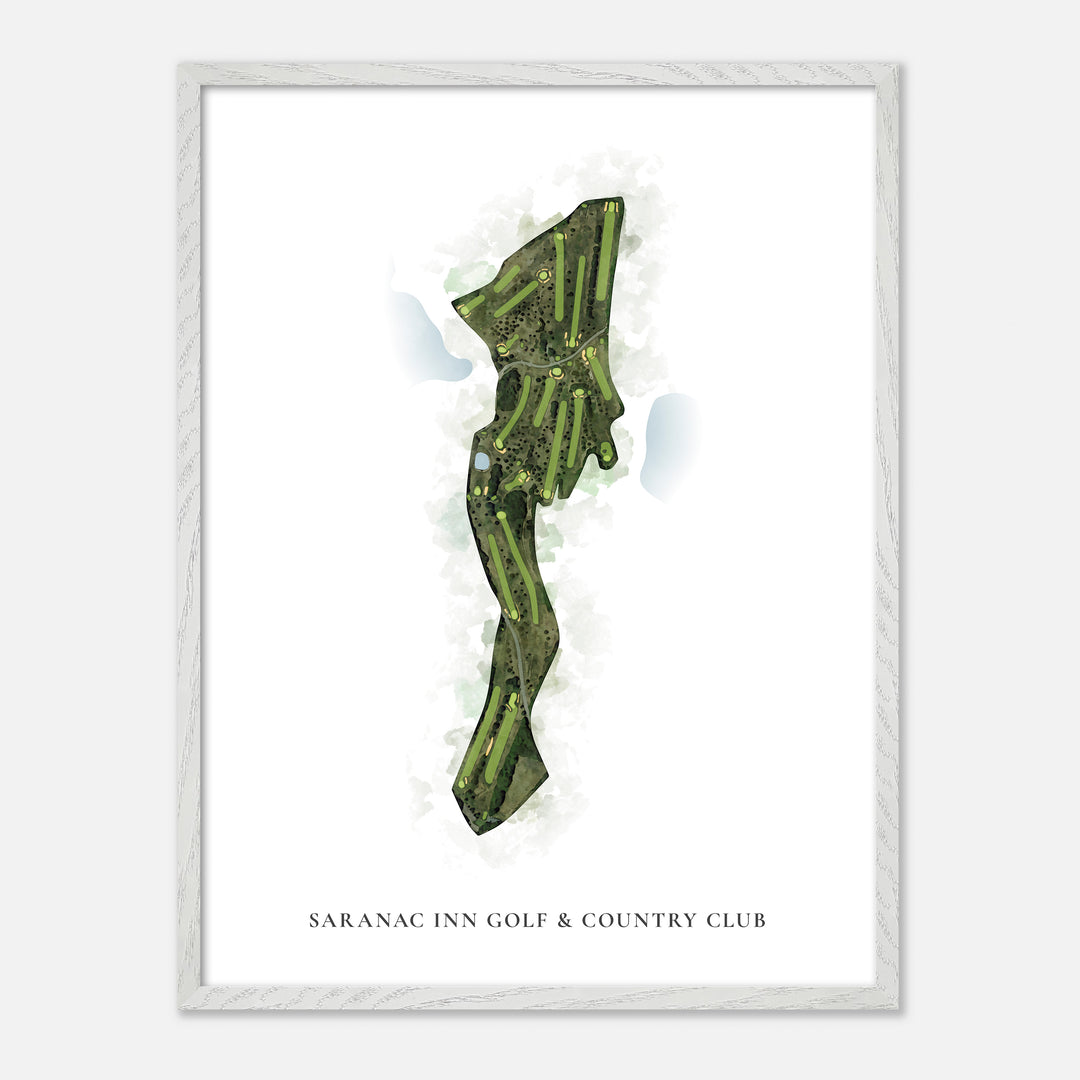 Print of Saranac Inn Golf &amp; Country Club Classic Map