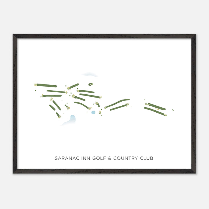 Print of Saranac Inn Golf &amp; Country Club Modern Map