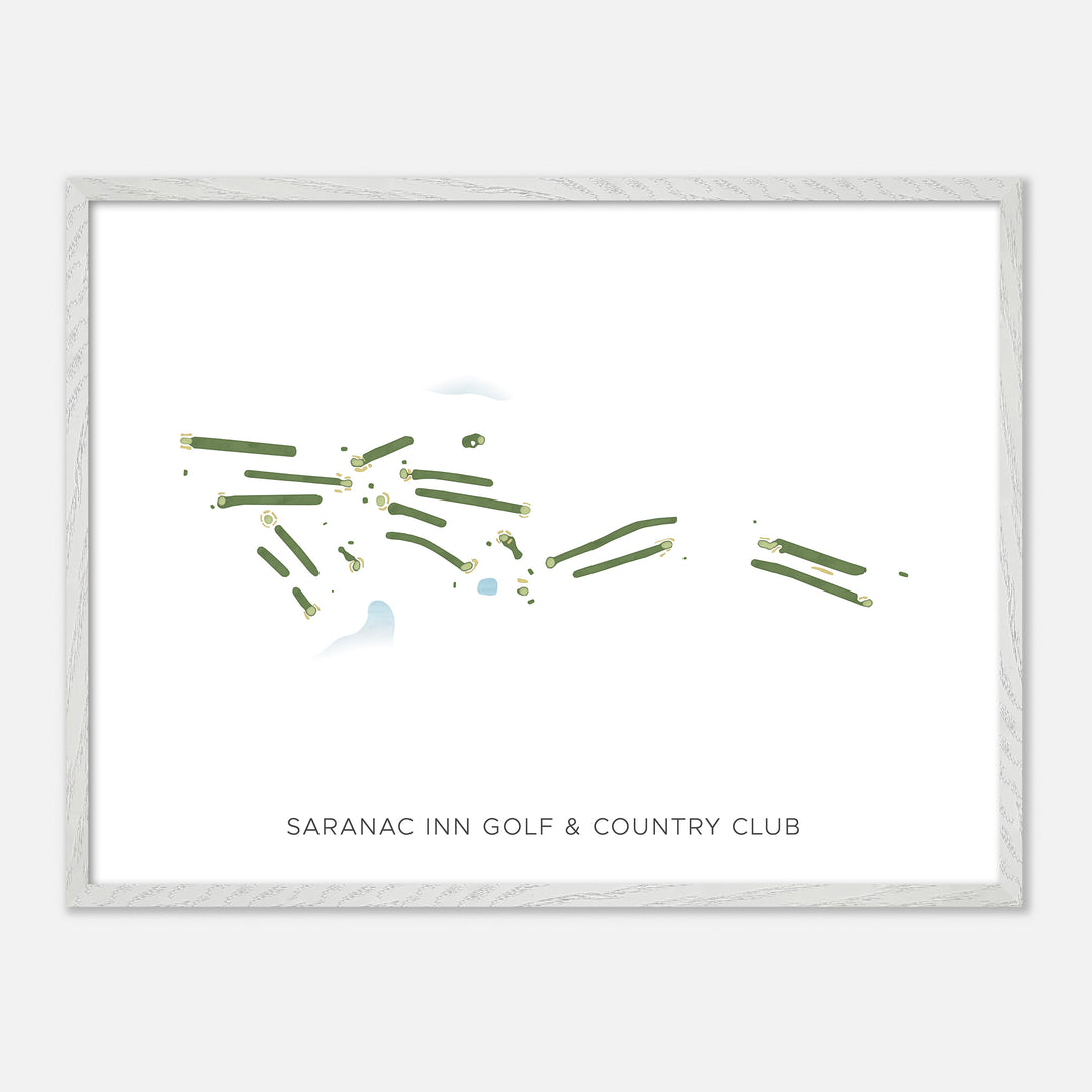 Print of Saranac Inn Golf &amp; Country Club Modern Map