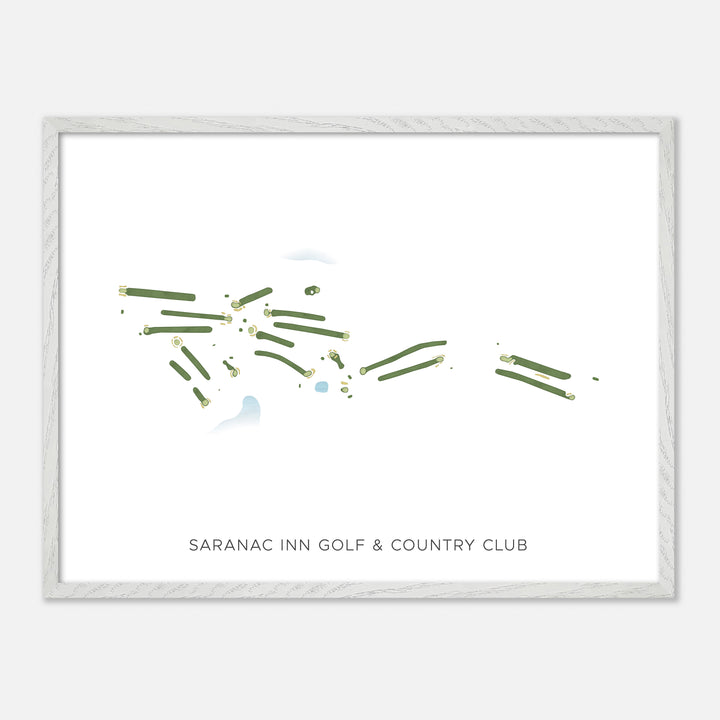 Print of Saranac Inn Golf &amp; Country Club Modern Map