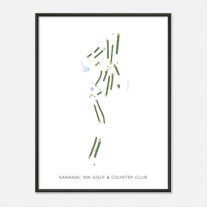 Print of Saranac Inn Golf &amp; Country Club Modern Map