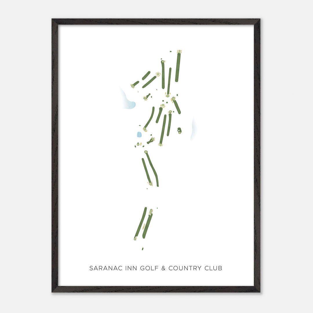 Print of Saranac Inn Golf &amp; Country Club Modern Map