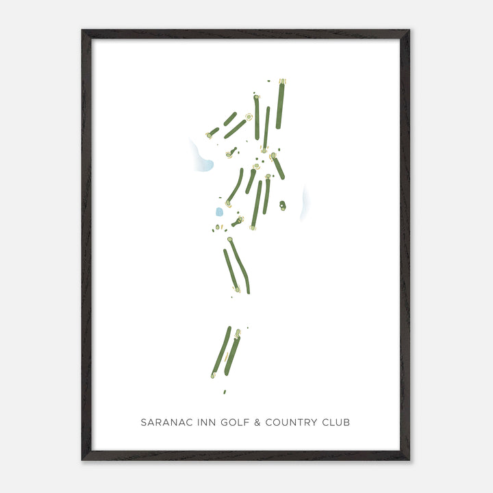 Print of Saranac Inn Golf &amp; Country Club Modern Map