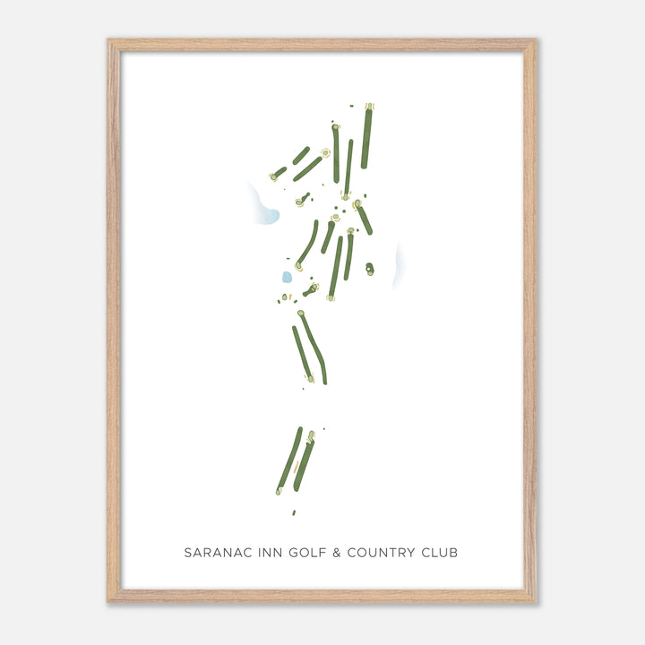Print of Saranac Inn Golf &amp; Country Club Modern Map