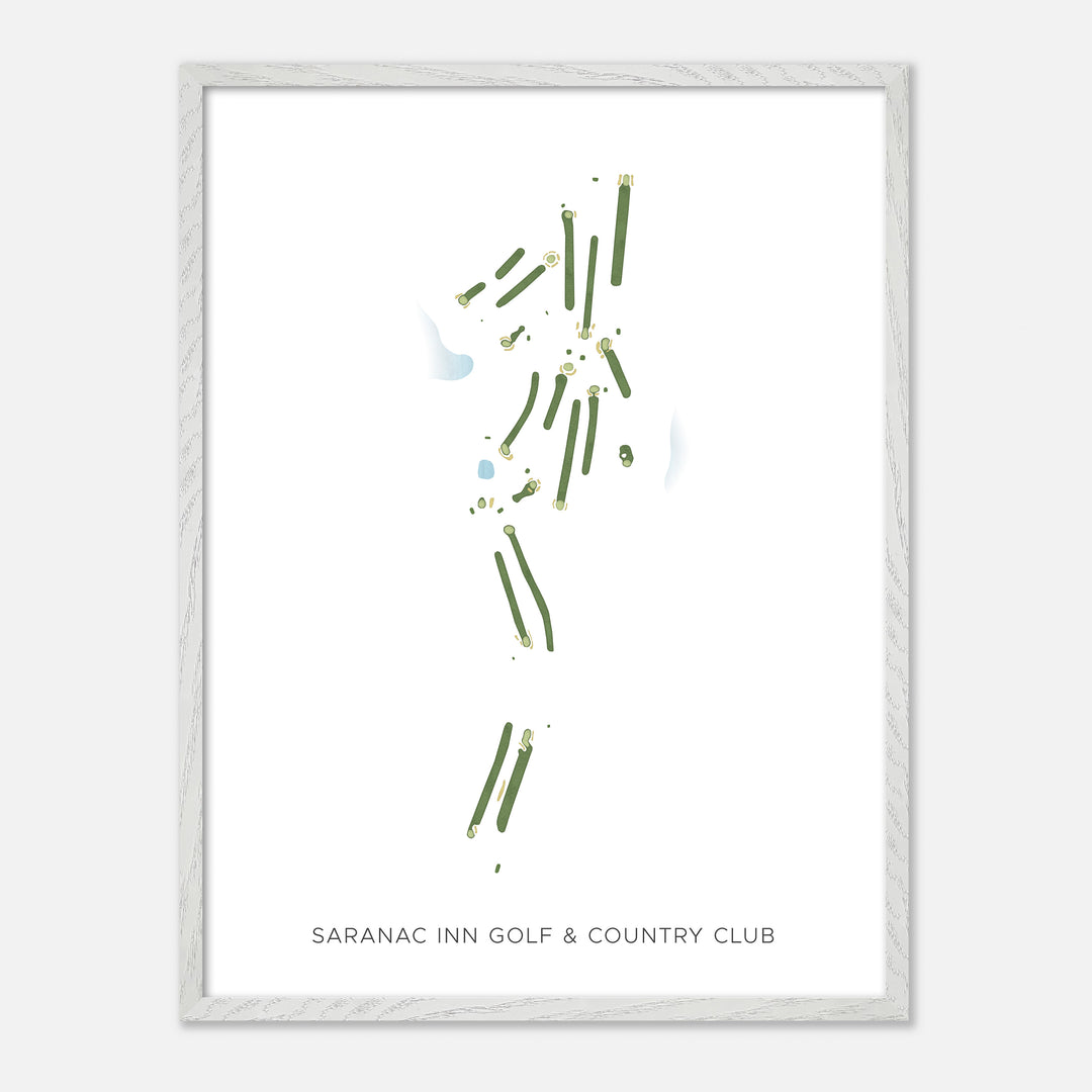 Print of Saranac Inn Golf &amp; Country Club Modern Map