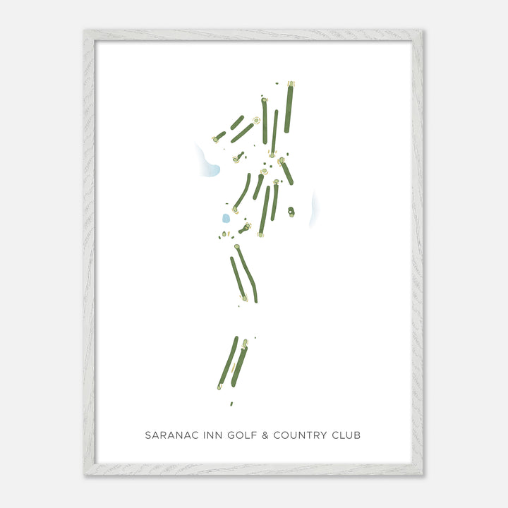 Print of Saranac Inn Golf &amp; Country Club Modern Map