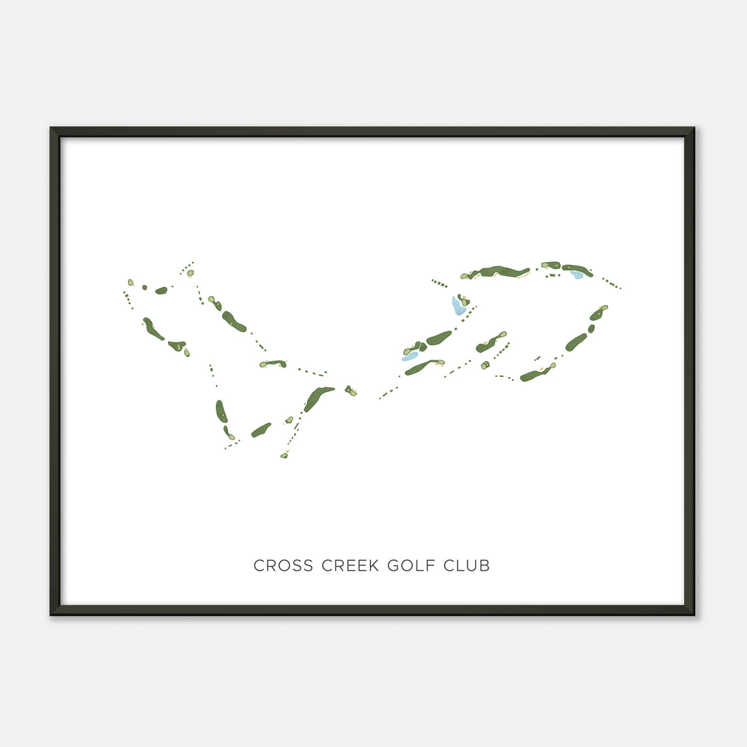 Print of Cross Creek Golf Club Modern Map