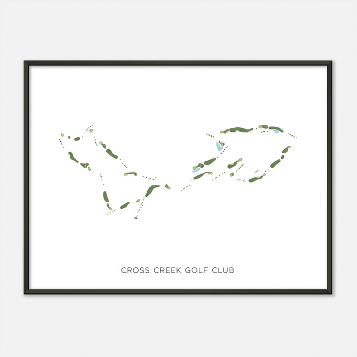 Print of Cross Creek Golf Club Modern Map