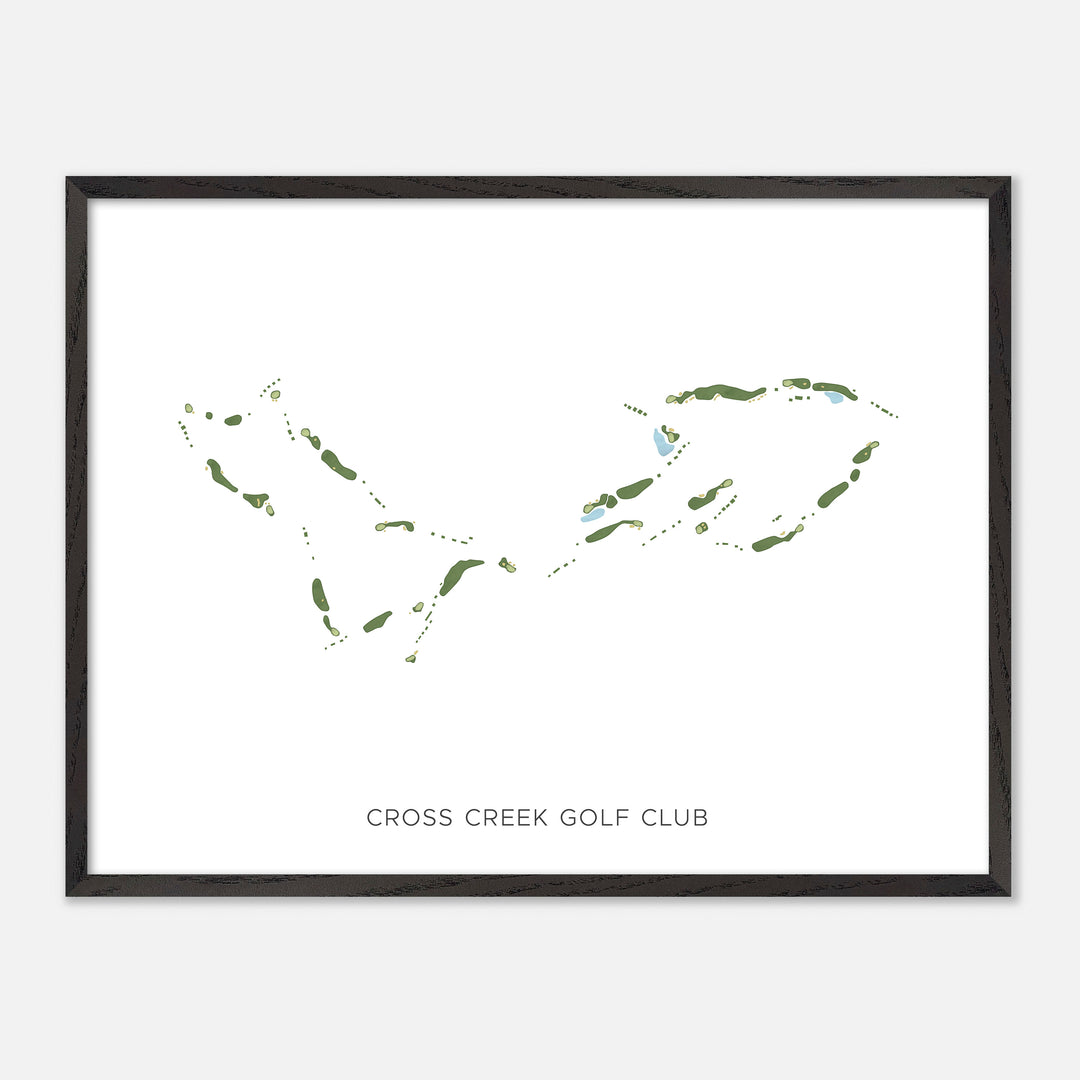 Print of Cross Creek Golf Club Modern Map