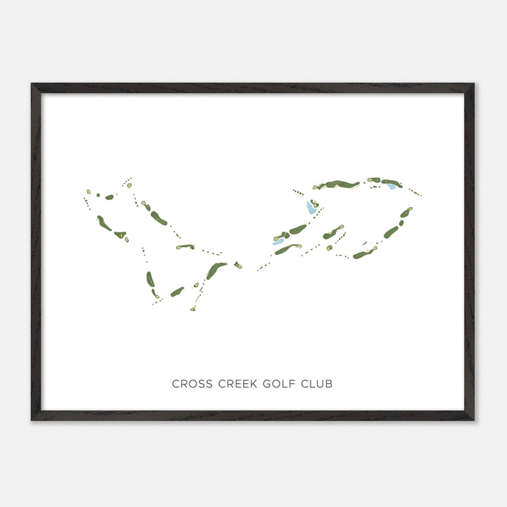 Print of Cross Creek Golf Club Modern Map