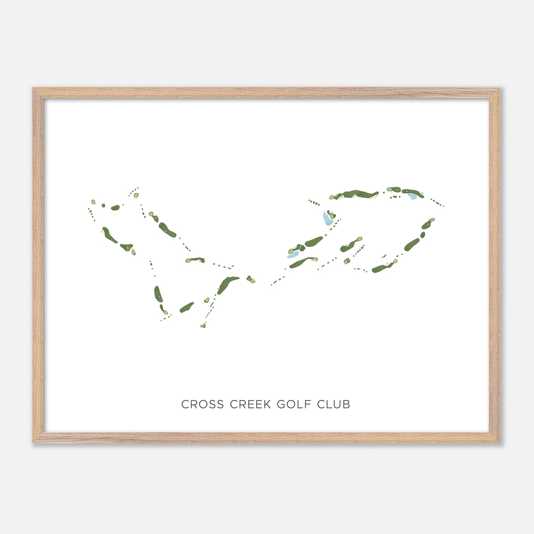 Print of Cross Creek Golf Club Modern Map