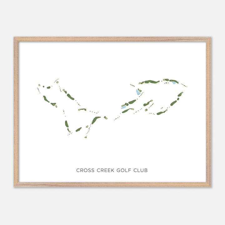Print of Cross Creek Golf Club Modern Map